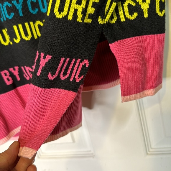 NWT JUICY Sweater Liquorice Multi Color Side Slit Size Small - Picture 6 of 8